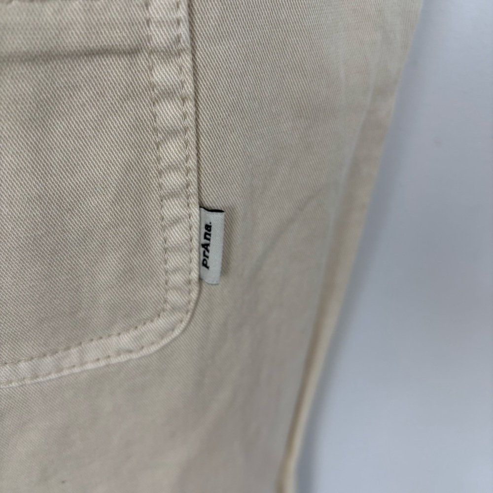Prana Cream Denim‎ Overalls Size XL - Picture 7 of 9